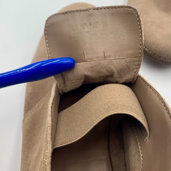 Franco Sarto women’s Pieta taupe lace less Oxford boho slip on loafer flat shoe - Picture 7 of 9